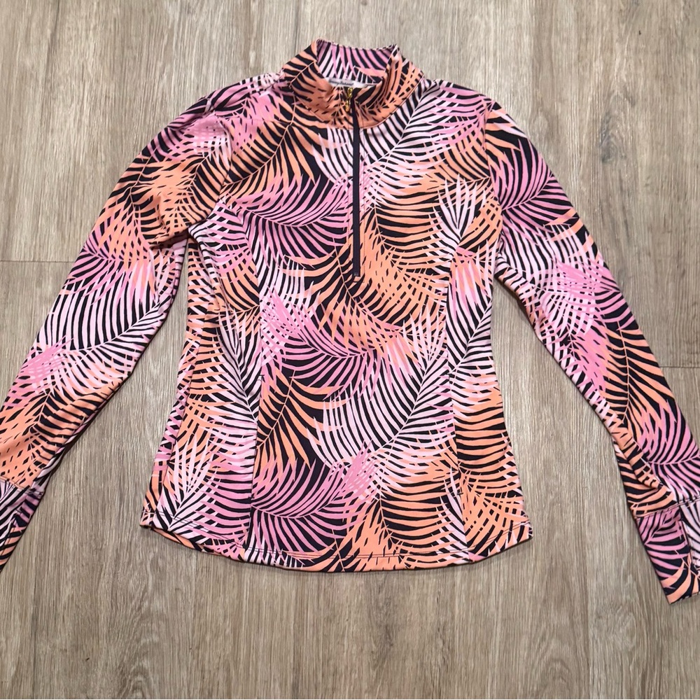 Tommy Bahama Tropical Half-Zip Pullover w/ pockets. Golf Pickleball Tennis NWOT